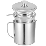 Récipient à graisse de cuisson – utilisez un bidon d'huile pour recycler votre huile de cuisson domestique tout en contrôlant la quantité utilisée à chaque utilisation. récipient à graisse avec passoire pour la cuisine