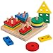 Afunti Di Legno educativi del Bambino Giocattoli Forme Geometriche Blocco Bordo Pila Puzzle Sort Chunky