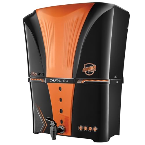 iSpring Mineral RO+UV+UF 12 Liter RO + UV + TDS ADJUSTER Water Purifier With Copper Charge Technology Black & Copper Best For Home and Office (Made In India) view 2