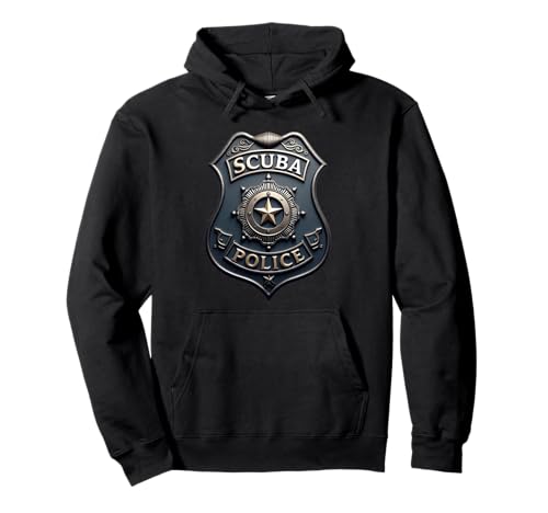 Funny Scuba Police Badge Diver Diving Police Policing Pullover Hoodie