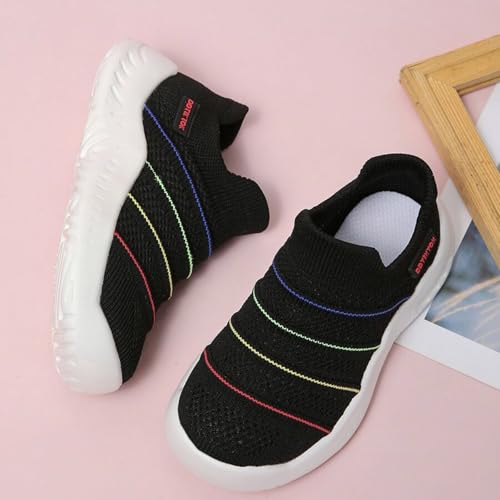 IWIHMIV Toddler Tennis Shoes Boys Girls Sneakers Knitted Sports Shoes Breathable Lightweight Running Shoes Casual Athletic Shoes2
