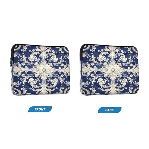 Funda para portátil azul damasco barroco 13-14 pulg miniatura 2