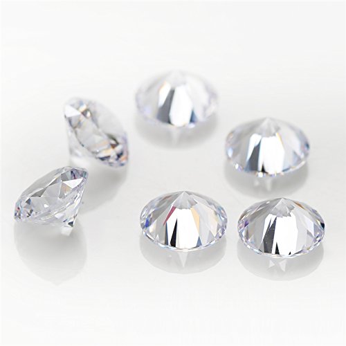 GBSTORE 100 Pcs 2.5 mm Clear Cubic Zirconia Stone AAAAA Quality Loose CZ Stones Faceted Cabochons Rhinestone for Earring Bracelet Pendants Jewelry DIY Craft Making