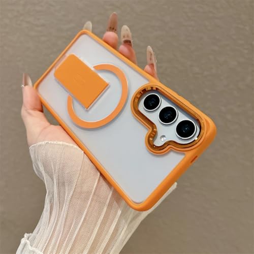 Protection Samsung S23 Ultra antichoc aimantée orange avec béquille arrière