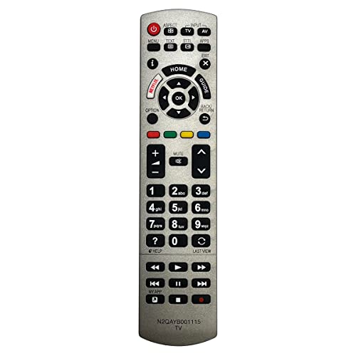 Aurabeam Control Remoto Compatible con Panasonic TX-49EX633E Televisión/TV