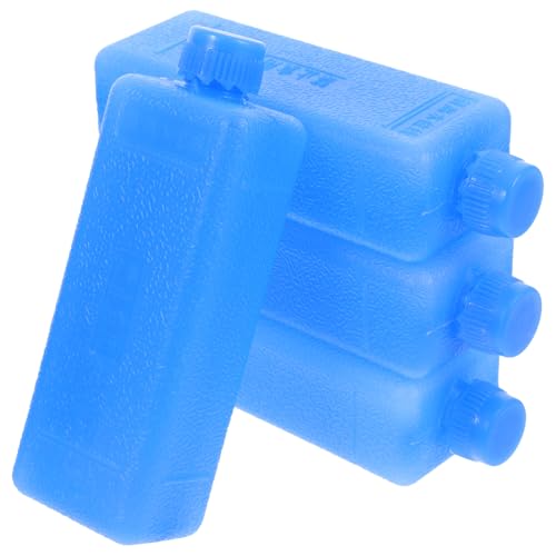 BESPORTBLE 4 Pcs Reusable Cooler Ice Packs: Fillable Ice Container for Coolers Freezer Packs for Lunch .50X4.00CM