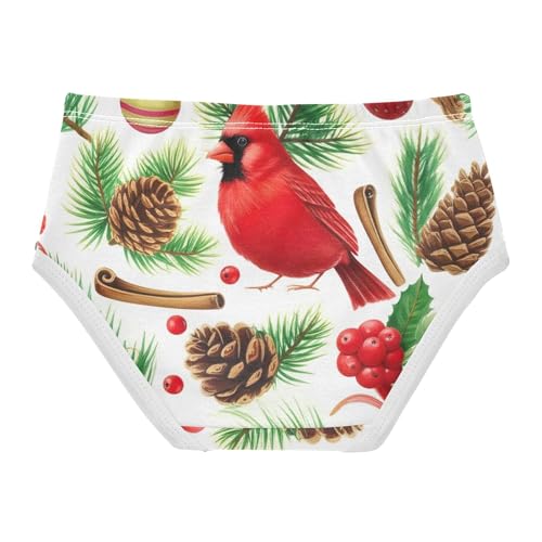 Cotton Girls Underwear Toddlers Red Birds Christmas Girl Panties Cute Colorful Briefs Underpants 2t2