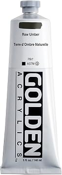 Golden Heavy Body Acrylic - Raw Umber - 5 oz Tube