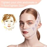 V Maseczki na twarz, Beauty Face Sculpting Sleep Mask V Line Lifting Maska Wielokrotnego użytku Reduktor podwójnego podbródka Pas na szczupłość twarzy na poprawę luźnej skóry twarzy Poprawa morfologii