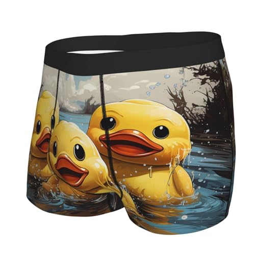 Cute rubber ducks yellow mens boxer briefs men's underwear stretch comfort soft boxer for men s-xxl2