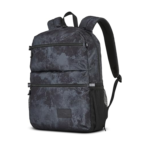 Image of High Sierra Everclass Backpack - Travel or Work Laptop Bookbag with 360 Reflectivity, Dual Water Bottle Pockets & Fits Laptops Up To 15.6 inch, One Size, Charcoal Waves