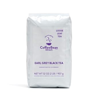 Coffee Bean Direct Earl Grey Black Tea, Perfect Hot or Iced, 2 Pound Bag Pack of 1