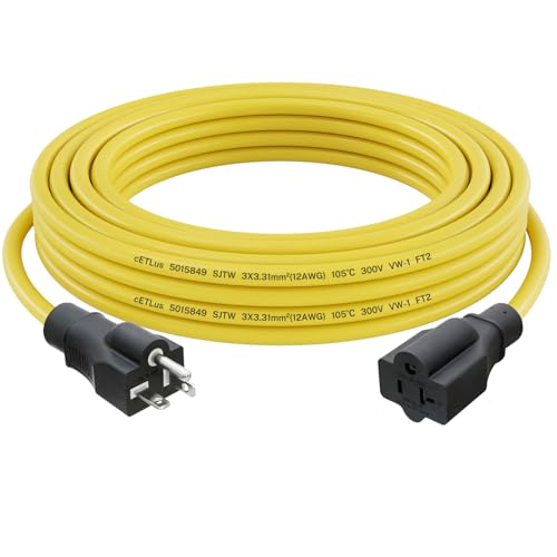 FIRMERST 20 Amp 12 Gauge Outdoor Extension Cord 50 Feet 5-20P to 5-15/20R