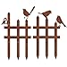 MANOPRANA 2 StüCk Gartenstecker Rost Rostdeko Gartendeko Gartendeko Rost FüR DraußEn Garten Deko Rost Zaun Und Vogel FüR DraußEn Wetterfest Rost Deko FüR Garten Terrasse Balkon Oder Blumentopf