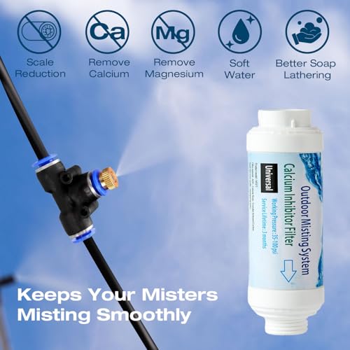 H&G lifestyles Misting System Calcium Inhibitor Filter for Patio Misters Inline Water Filter Effectively Reduce Hard Water Spots, Soften Water, Upgraded Formula - Image 6