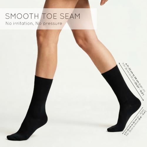 Image of Mysocks Unisex Extra Fine Combed Cotton Crew Socks |5 Pairs Set | Seamless Toe | Make Your Steps Enjoyable