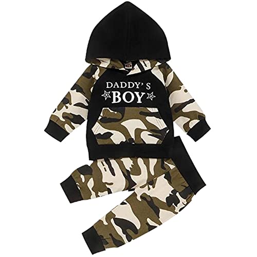 Pantalon long et hoodie imprimé ensemble camouflage bébé garçon vêtement automne hiver