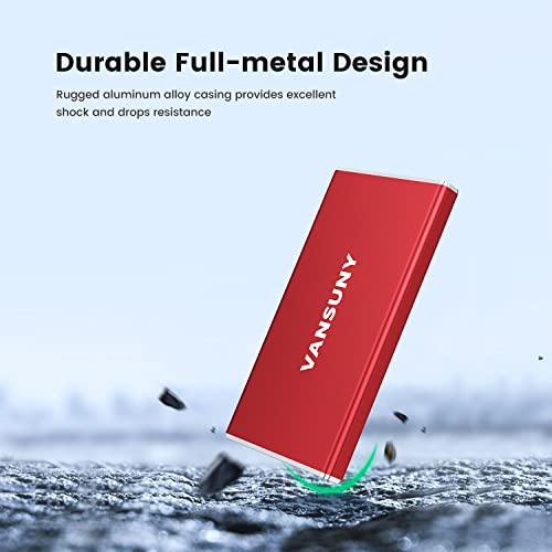 Vansuny 250Gb Usb 3.1 Gen2 Portable External Ssd, 430Mb/S High-Speed Data Ssd External Hard Drive Usb C, Metal Mini Portable External Solid State Drive For Pc, Laptop, Phones And More #TOP3
