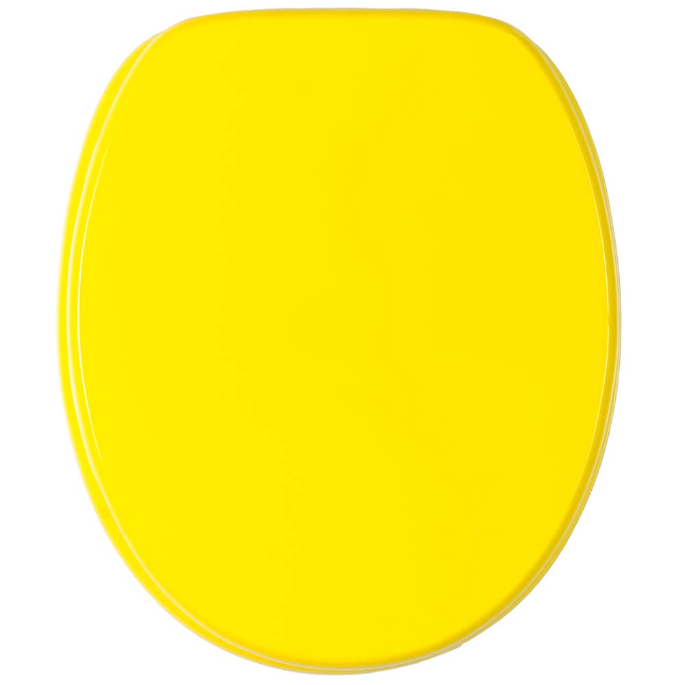 Sanilo Soft Close Toilet Seat, Wide Choice of New Toilet Seats, Stable Hinges, Easy to Mount (Yellow) — image 1
