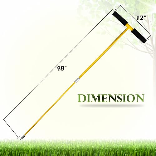FEBTECH - Metal Soil Probe Rod - Insulated Septic Tank Probe - 48-Inch Long Overall, 3/8\" Septic Tank Finder Probing Rod,T-Handle Septic Tank Locator Tool For Gardening, Agriculture, Septic Systems - Thumbnail 3
