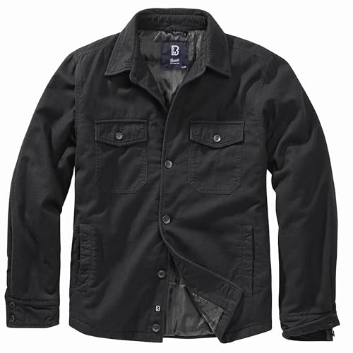 Image of Brandit Individual Wear Men's Quilted Flannel Lumber Jacket - Warm Straight-Cut Casual Outdoor Jacket with 2 Chest Pockets