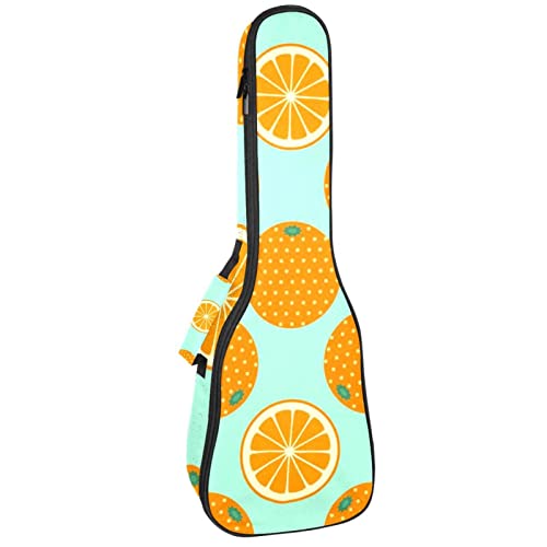Sac robuste pour ukulélé de concert rembourré orange jaune 10 mm