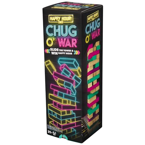 Spin Master Games Chug O War Tumbling Tower Adult Party Game for Happy Hour Hangs 4+ Players for Ages 21 & Up