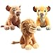 3Pcs Il Re Leone Simba Mufasa Nala Morbido Peluche Giocattoli Di Peluche Giovane Simba Bambola Regali Per Bambini 26Cm-28Cm