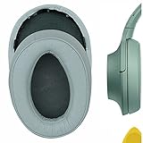Geekria Almohadillas de repuesto para auriculares Sony MDR-100A MDR-100AAP MDR-H600A para auriculares y orejas,almohadillas para orejas,almohadillas para orejas,piezas de reparación (verde grisáceo)