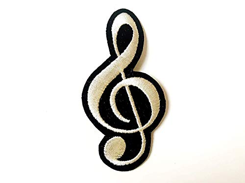 Treble Clef Sheet Musical Note Music G Musician Sign Jacket T Shirt Patch Sew Iron on Embroidered Applique