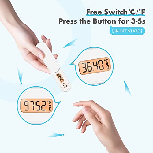 Femometer Basal Body Thermometer, Basal Thermometer For Ovulation, Bbt For Fertility Tracking, Soft Backlight And Memory Recall, Fm-Vc-301(White) #TOP3