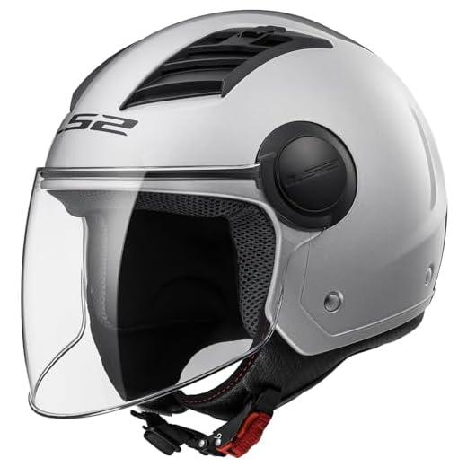 Ls2 Casco Moto Of562 Airflow, Gloss Silver Long, XXl