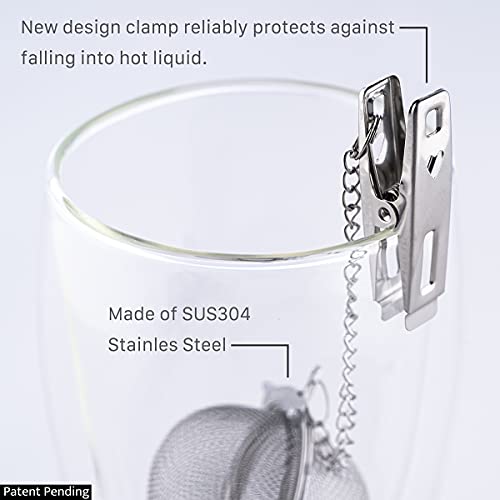 Tea Infuser Tea Ball Tea Filter With Clip For Brew Loose Tea Perfect Pincer Tea Infuser Busket Colador Infusor Té Metal Mesh Tea Filter Sifter Fine Mesh Ball Tea Filter (Ball Tea Filters) #TOP5