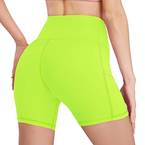 Buy HISKYWIN 5"/8" Inseam High Waist Women Yoga Shorts Tummy Control
