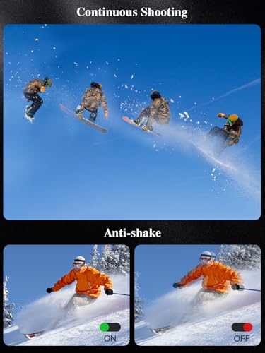 Digital Camera,56MP FHD 1080P Camera for Kids, Point and Shoot with 16X Zoom Anti Shake, Kid Camera with 32GB TF Card, Two Batteries, Lanyard, Compact Portable for Kids Teens Beginners-Black - Image 4