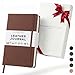 Ruled Notebook - Premium British A5 Journal by Beechmore Books | Hardcover Vegan Leather, Thick 120gsm Cream Paper, Professional Lined Notebook in Gift Box (Chestnut Brown)