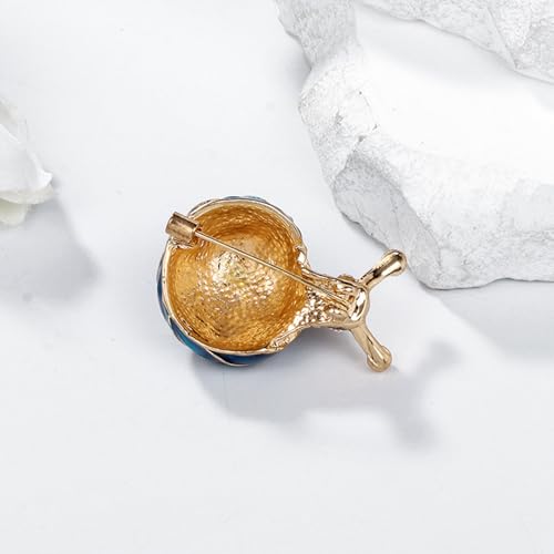 Image of Enamel Conch Shell Brooch for Women Snail Brooches Lapel Pin Elegant Dress Accessories Mother's Day Gift