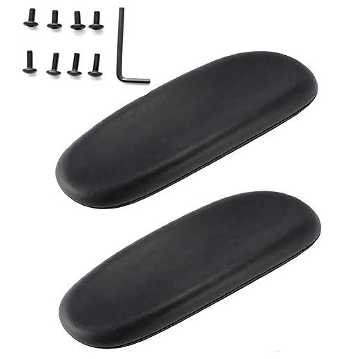 Almohadillas de Repuesto para reposabrazos, 1 par de Almohadillas para reposabrazos universales de Piel sintética Suave para sillas de Oficina, se Adapta a Todos los Estilos de Brazos, Color Negro