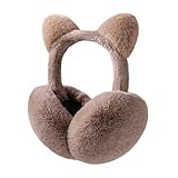 [XiTren] 冬のイヤーマフ - 折りたたみ 防風 かわいい プラッシュ | 女性用ファリーイヤーマフイヤーウォーマー | 子供と女の子向け 寒い天候 アウトドア 雪スポーツ ランニング サイクリング 通勤用