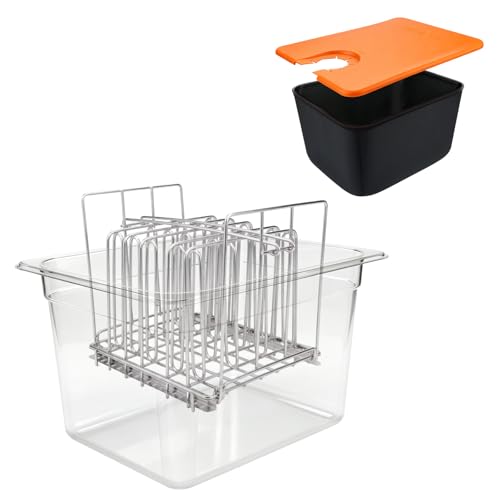 Sous Vide Behälter 12L Sous Vide Container Deckel Thermohülle und Rack für Meisten Sous Vide Garer Multifunktionaler Transparenter Behälter (Frei von BPA) Geeignet für Fisch Fleisch und Gemüse