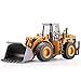 1/40 Scale Diecast Four Wheel Loader Truck Toy, Metal Construction Equipment Bulldozer Models for Kids