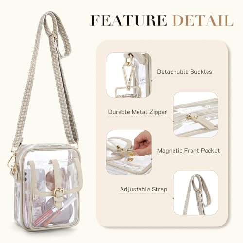 Missnine Clear Crossbody Bag Small Clear Bag Stadium Event Clear Concert Purse for Women with Guitar Starp by Missnine - Image 5
