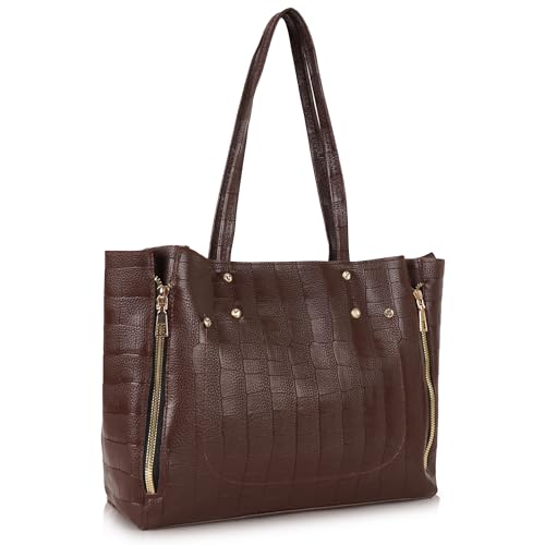 Image of DANIEL CLARK Crocodile Pattern Tote Bag for Womens, Big Purses And Handbag Ladies Big Shoulder Bag