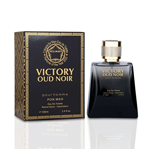 Meta-Bosem Victory Oud Noir, Men's Cologne Eau De Toilette Natural Spray - Aromatic Notes - Warm Woody Fragrance - Great Holiday Gift - For All Day Use - A Classic Bottle, 3.4 Fluid Ounce/100Ml #TOP9