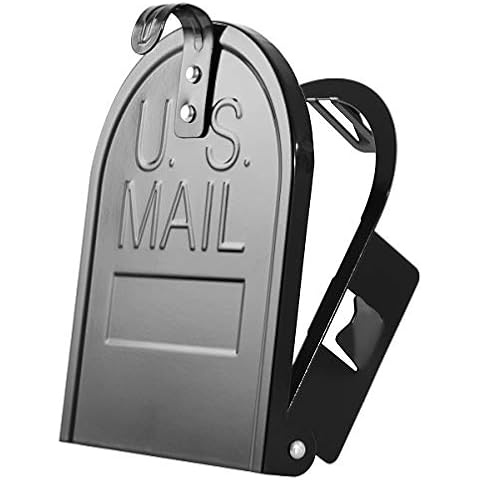 YLOVAN Mailbox Door Replacement with Magnet - Cast Aluminum Door and Frame 6 1/4 Inch (Width) by 8 Inch (Height) with 2 Pcs Mailbox Numbers - Black Cover