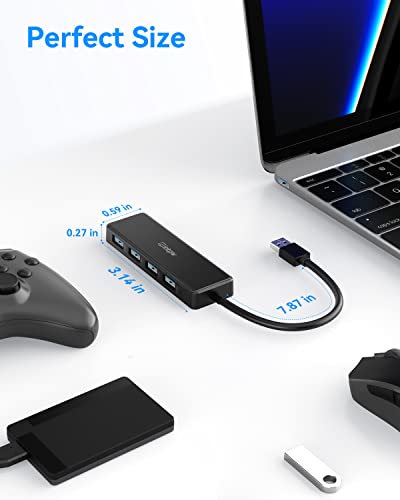 Usb 3.0 Hub, Intpw 4 Port Usb 3.0 Hub Multiport Usb Expander Hub Dongle Usb Extension Multiport Adapter Fast Data Transfer Usb Splitter For Laptop, Pc, Flash Drive, Printer, Camera, Keyborad, Mouse #TOP4