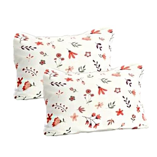 Image of Trance Home Linen 180 TC 100% Cotton Printed Pillow Covers | Pillow Cases | Set of 2 Piece Pillow Covers only |Standard Size (18 X 28 inch, Soloce Peach)