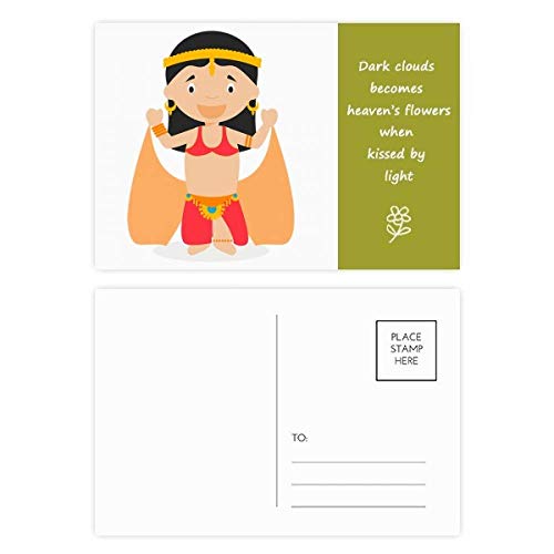 Cartes postales Danseur Oriental Cartoon coffret de 20 cartes cadeaux pour écrire vos poèmes