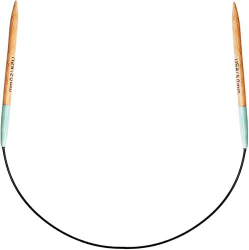 Miniatura 10 de mindfulknits Agujas de tejer de madera de haya rectas de primera calidad, tamaño US 17, 0.472 in - 13.8 in de longitud, suministros de punto