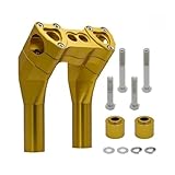 Elevador Manillar Abrazadera Manillar En T Estilo MX De 1-1/8' con Elevadores 6' A 12' para Ha&rley Sportster, Dyna, Softail, Street, FXBB, Custom, Bobber Y Chopper